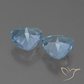 Pedras preciosas de Topázio Céu azul natural de 2.62 ct, Trilhão, VVS-VS