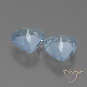Pedras preciosas de Topázio Céu azul natural de 2.54 ct, Trilhão, VS