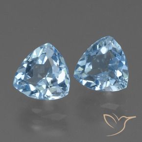 Pedras preciosas de Topázio Céu azul natural de 3.30 ct, Trilhão, VS