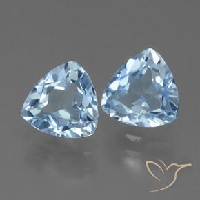 Pedras preciosas de Topázio Céu azul natural de 2.75 ct, Trilhão, VVS-VS