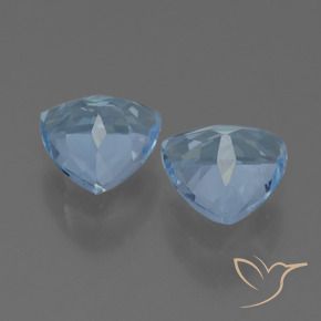 Pedras preciosas de Topázio Céu azul natural de 2.75 ct, Trilhão, VVS-VS