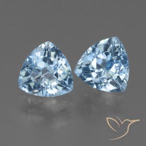 Pedras preciosas de Topázio Céu azul natural de 2.79 ct, Trilhão, VVS-VS