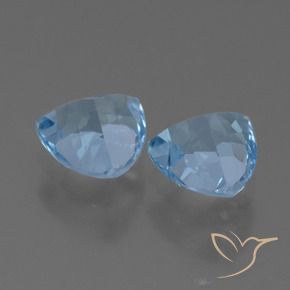 Pedras preciosas de Topázio Céu azul natural de 2.79 ct, Trilhão, VVS-VS
