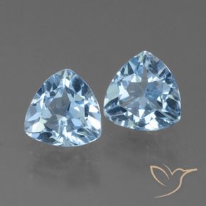 Pedras preciosas de Topázio Céu azul natural de 2.72 ct, Trilhão, VVS-VS
