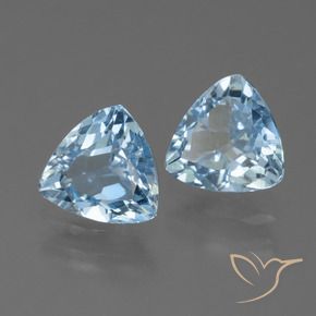Pedras preciosas de Topázio Céu azul natural de 2.60 ct, Trilhão, VS