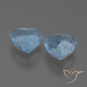Pedras preciosas de Topázio Céu azul natural de 2.60 ct, Trilhão, VS