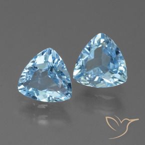 Pedras preciosas de Topázio Céu azul natural de 2.47 ct, Trilhão, VS