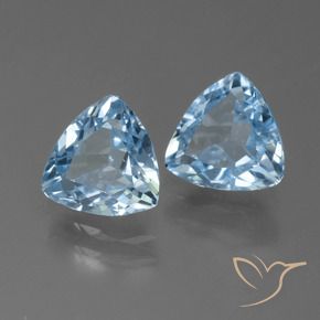 Pedras preciosas de Topázio Céu azul natural de 2.46 ct, Trilhão, VS
