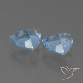Pedras preciosas de Topázio Céu azul natural de 2.46 ct, Trilhão, VS