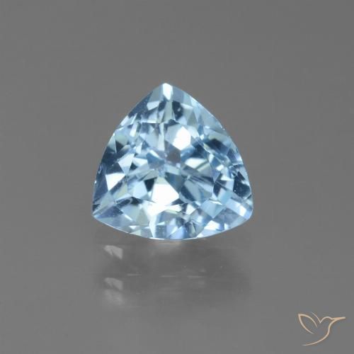 1.42ct Natural Céu azul Topázio, Trilhão, VS