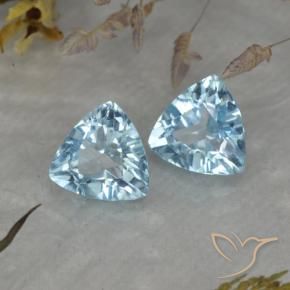 Pedras preciosas de Topázio Azul Suíço natural de 2.55 ct, Trilhão, VVS-VS