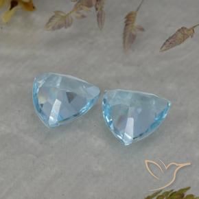 Pedras preciosas de Topázio Azul Suíço natural de 2.55 ct, Trilhão, VVS-VS
