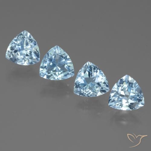 5.59ctw Natural Céu azul Topázio, Trilhão, VVS-VS