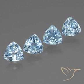 Pedras preciosas de Topázio Céu azul natural de 5.59 ct, Trilhão, VVS-VS