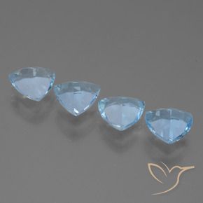 Pedras preciosas de Topázio Céu azul natural de 4.88 ct, Trilhão, VS