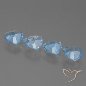Pedras preciosas de Topázio Céu azul natural de 4.99 ct, Trilhão, VVS-VS