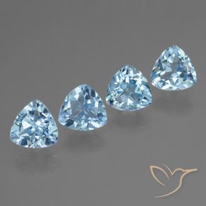 Pedras preciosas de Topázio Céu azul natural de 4.85 ct, Trilhão, VVS-VS