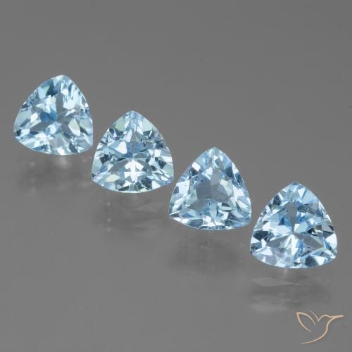 5.68ctw Natural Céu azul Topázio, Trilhão, VVS-VS