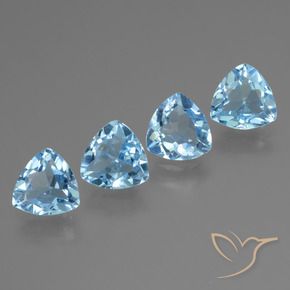 Pedras preciosas de Topázio Céu azul natural de 4.85 ct, Trilhão, VVS-VS