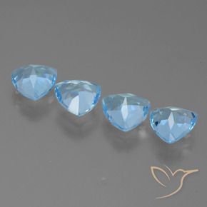 Pedras preciosas de Topázio Céu azul natural de 4.85 ct, Trilhão, VVS-VS
