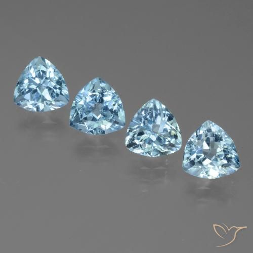 4.95ctw Natural Céu azul Topázio, Trilhão, VVS-VS