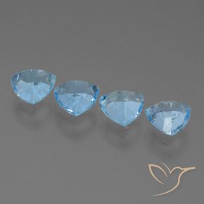 Pedras preciosas de Topázio Céu azul natural de 4.95 ct, Trilhão, VVS-VS