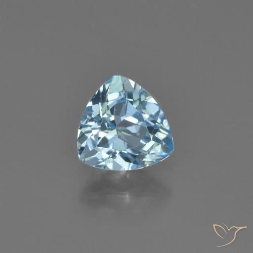 1.35ct Natural Céu azul Topázio, Trilhão, VVS-VS