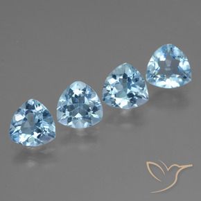 Pedras preciosas de Topázio Céu azul natural de 5.08 ct, Trilhão, VVS-VS
