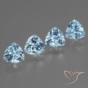 Pedras preciosas de Topázio Céu azul natural de 5.58 ct, Trilhão, VVS-VS