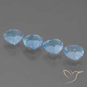 Pedras preciosas de Topázio Céu azul natural de 5.58 ct, Trilhão, VVS-VS