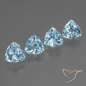 Pedras preciosas de Topázio Céu azul natural de 4.75 ct, Trilhão, VVS-VS