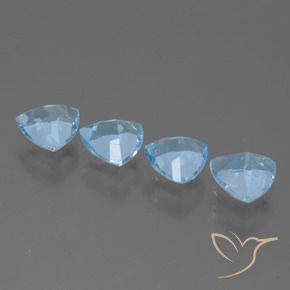 Pedras preciosas de Topázio Céu azul natural de 4.75 ct, Trilhão, VVS-VS