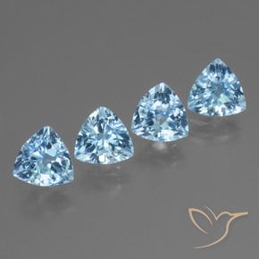 Pedras preciosas de Topázio Azul Suíço natural de 4.84 ct, Trilhão, VVS-VS