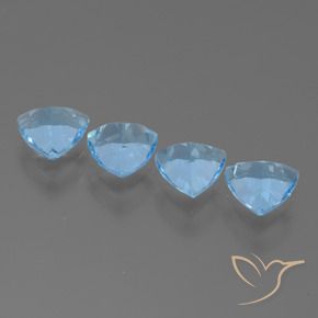 Pedras preciosas de Topázio Azul Suíço natural de 4.84 ct, Trilhão, VVS-VS