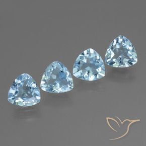 Pedras preciosas de Topázio Céu azul natural de 4.78 ct, Trilhão, VVS-VS