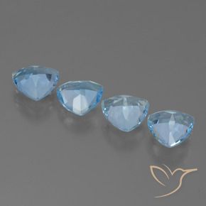 Pedras preciosas de Topázio Céu azul natural de 4.78 ct, Trilhão, VVS-VS