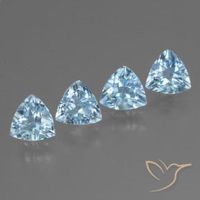 Pedras preciosas de Topázio Céu azul natural de 4.65 ct, Trilhão, VVS-VS