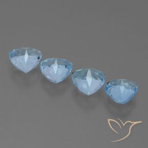 Pedras preciosas de Topázio Céu azul natural de 4.86 ct, Trilhão, VVS-VS