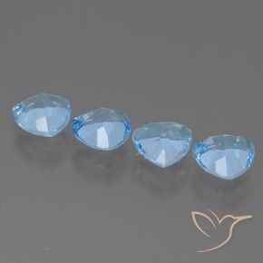 Pedras preciosas de Topázio Céu azul natural de 5.37 ct, Trilhão, VVS-VS