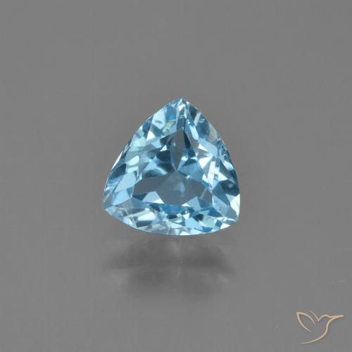 1.30ct Natural Céu azul Topázio, Trilhão, VS