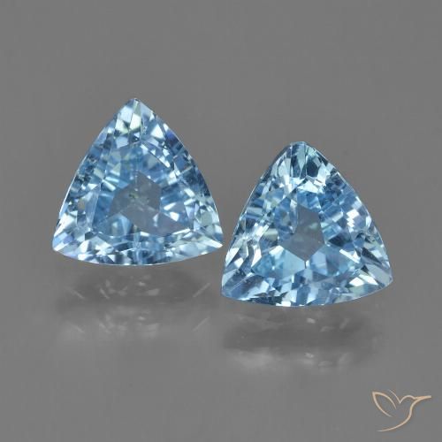 2.32ctw Natural Céu azul Topázio, Trilhão, VS