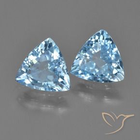 Pedras preciosas de Topázio Céu azul natural de 2.32 ct, Trilhão, VS