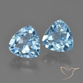 Pedras preciosas de Topázio Azul Suíço natural de 2.63 ct, Trilhão, VS