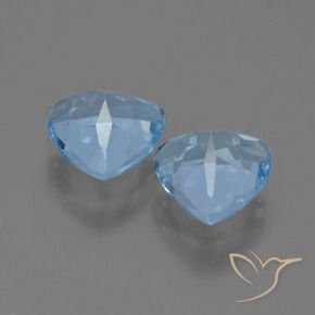 Pedras preciosas de Topázio Azul Suíço natural de 2.63 ct, Trilhão, VS