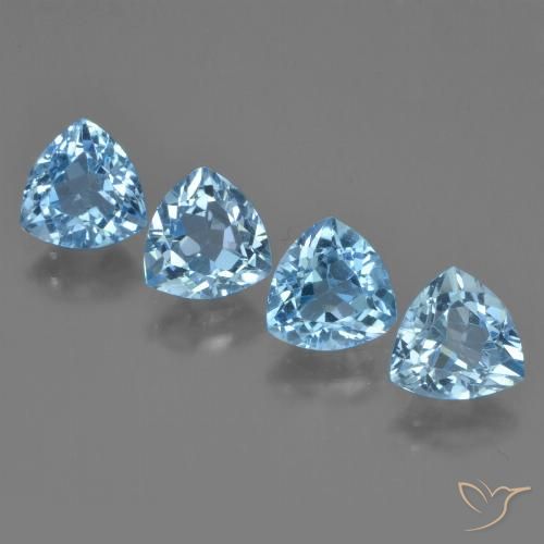 5.36ctw Natural Céu azul Topázio, Trilhão, VVS-VS