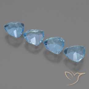 Pedras preciosas de Topázio Céu azul natural de 5.36 ct, Trilhão, VVS-VS