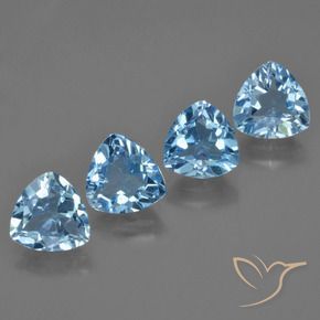 Pedras preciosas de Topázio Azul Suíço natural de 5.56 ct, Trilhão, VVS-VS