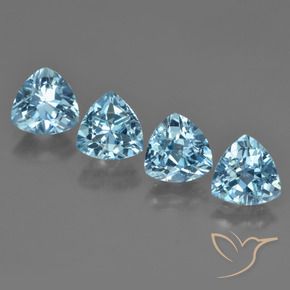 Pedras preciosas de Topázio Céu azul natural de 5.40 ct, Trilhão, VVS-VS