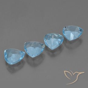Pedras preciosas de Topázio Céu azul natural de 5.40 ct, Trilhão, VVS-VS