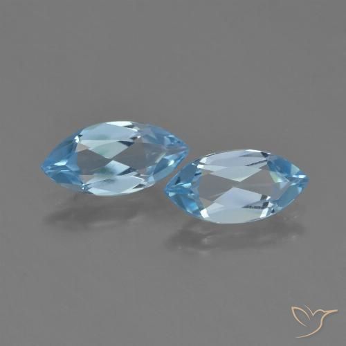 2.27ctw Natural Azul Suíço Topázio, Marquesa, VVS-VS